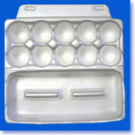 Упаковка для яиц  Яйцебокс из Я-10 белый 245*100*70 1/120